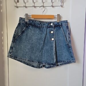 Zara Blue Denim Shorts And Skirt Size M